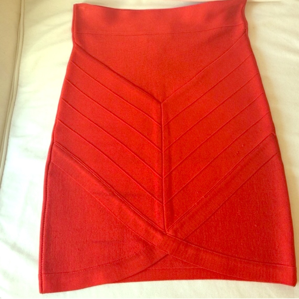 Red Bebe Bandage Skirt